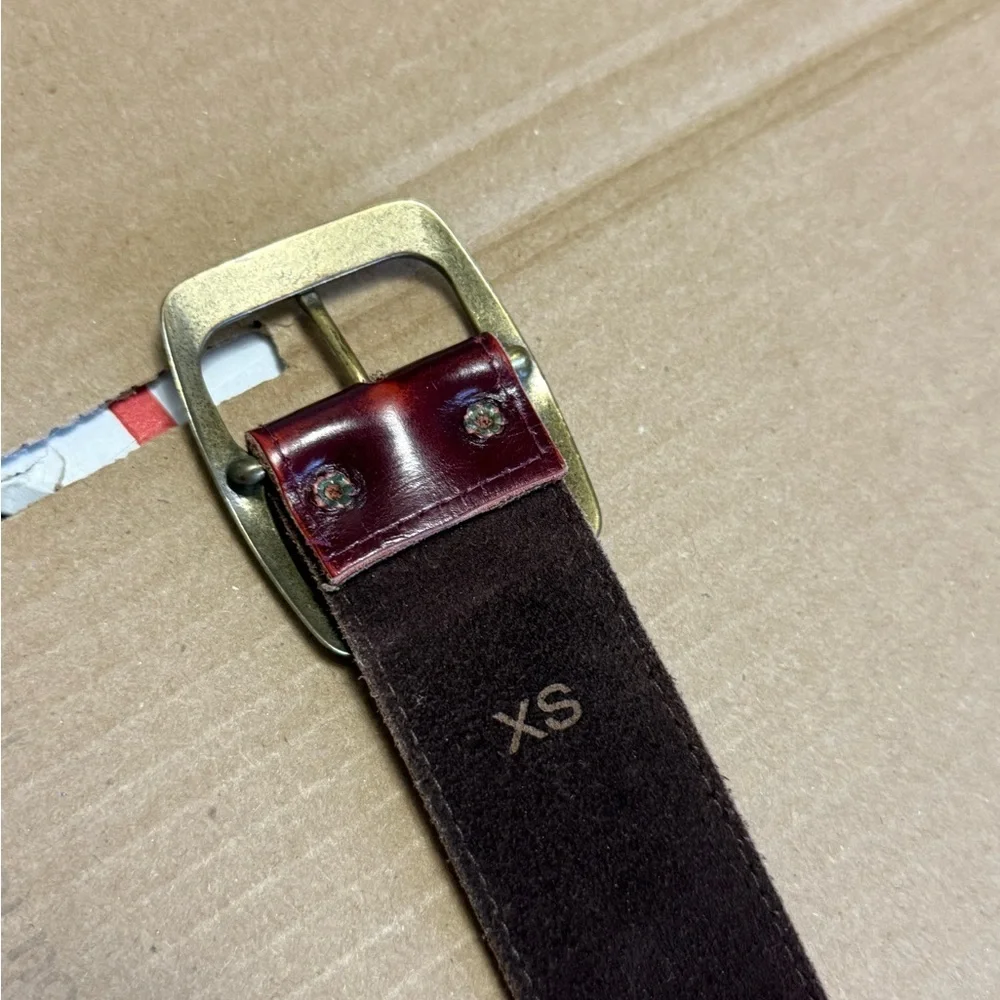 Dillon Rogers Mahogany Brown Leather Belt “Live Well Laugh Often Love Much” XS